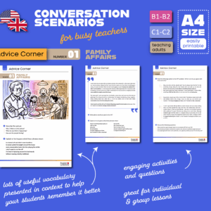 Advice Corner 01 Family Affairs (B1-B2 + C1-C2) Intermediate + Advanced - Teaching Materials - Conversation Scenarios, ESL Lesson plan, mp3